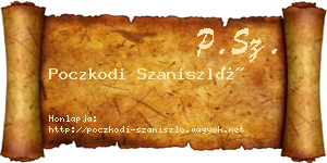 Poczkodi Szaniszló névjegykártya